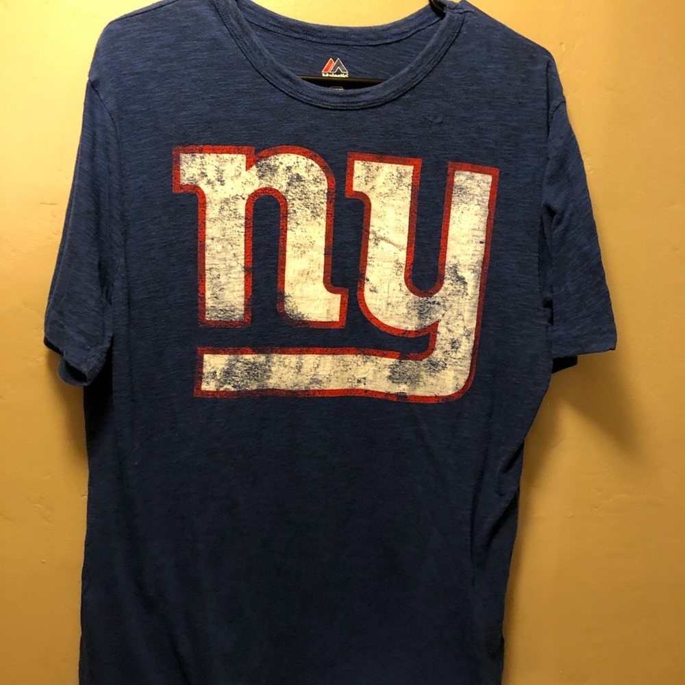 Vintage looking NY sign shirt blue men or tomboy